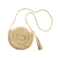 thumbnail image 5 of Handwoven Crochet Paper Rope Crossbody Bag - Bohemian Tassel Straw Shoulder Purse for Beach Casual Outings, 5 of 6