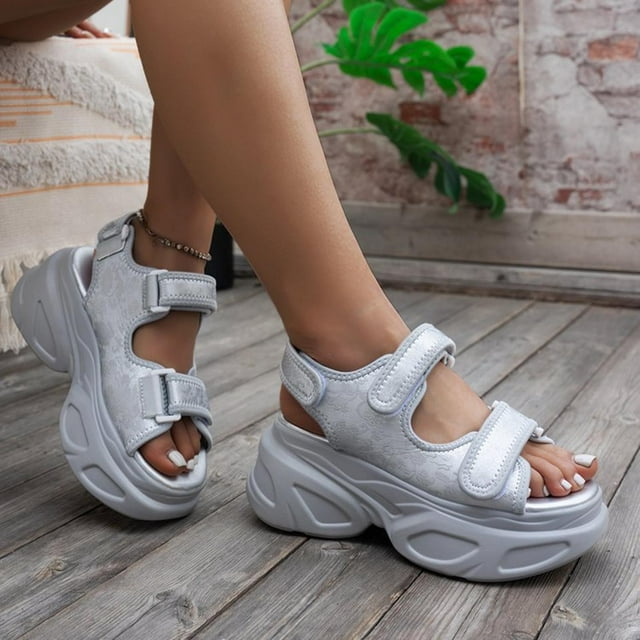Wensltd Sandales Confortables pour Femmes Respirantes Bout Rond Bout Ouvert Sandales Noires