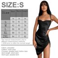 thumbnail image 2 of Vestido de satén sin mangas con correa de espagueti para mujer, vestido de cóctel, playa, fiesta de noche, cuello vuelto, vestidos elegantes midi, 2 of 6