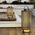 thumbnail image 7 of Outdoor Solar Lanterns Patio Decorative Floor Lights Aluminum Braided Rope Lantern with Handle,2 Pieces Brown, 7 of 7