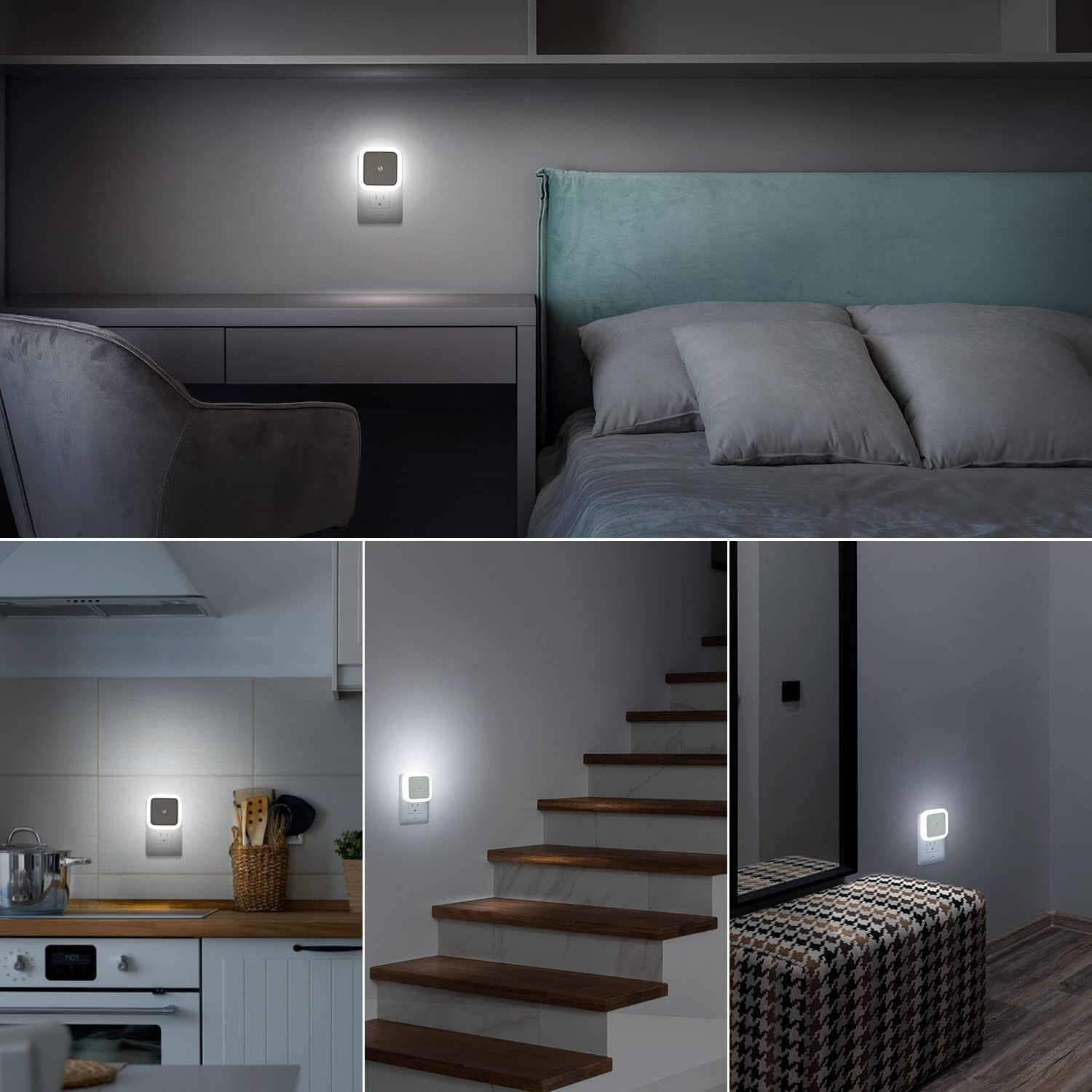 Night Light, Night Lights Plug into Wall [4 Pack], Nightlight Night Light for Kids, Plug in Night Light for Adults Bedroom Soft White