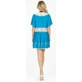 thumbnail image 2 of HAPPY BAY Women's Viscose Summer Beach Front Open Cover ups Beachwear Duster Kimono Cardigan L-XL Cerulean, Solid, 2 of 5