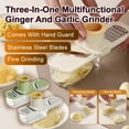 thumbnail image 3 of 3-in-1 Multifunctional Ginger and Garlic Grinder Home Kitchen Slicer All Grinder, 3 of 8