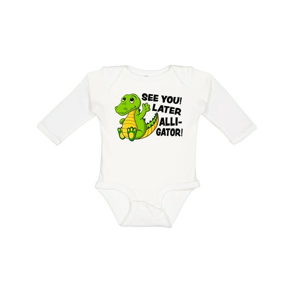 Inktastic See You Later Alligator Boys or Girls Long Sleeve Baby Bodysuit