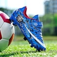 thumbnail image 3 of Zapatos de fútbol para niños Tacos Botas de fútbol atléticas transpirables profesionales para interiores al aire libre TF/AG-BlancoAzul-37 Sailing Electrónica, 3 of 5
