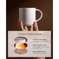 thumbnail image 5 of Famiware Star 4-Piece Stoneware 12 oz Coffee Mug Set, Matte White, 5 of 7