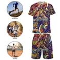 thumbnail image 4 of Kids Yu-Gi-Oh Short Sleeve T-Shirt And Shorts Outfit Set Athletic Mesh Shorts Set for Boys, 4 of 7
