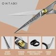thumbnail image 4 of Ontaki 7 inch Professional Hair Cutting & Thinning Scissors Set Japanese Steel Silver Barber Kit, 4 of 10