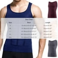 thumbnail image 2 of Men's Seamless Shapewear Tank Top, Slimming Waist & Chest Compression Vest, Solid Color Sleeveless Undershirt For Body Shaping Beige L, 2 of 8