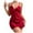 Red, variant on Abomasnow Womens Satin Nightgowns Silk Mini Slip Dress Babydoll Sexy Lingerie V Neck Sleep Night Dress Short Chemise