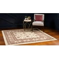 thumbnail image 4 of Unique Loom Voyage Collection Traditional Oriental Classic Intricate Design Area Rug, 8' 0 x 8' 0 Square, Ivory/Gold, 4 of 10
