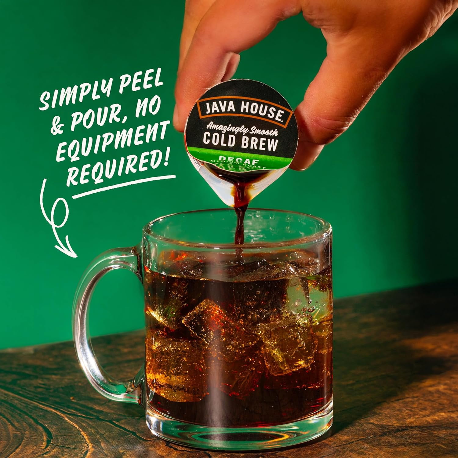 Java House Single-Serve Cold Brew Pods – Premium 100% Arabica Medium Roast Liquid Concentrate – Smooth, Bold, Ready Hot or Iced – 36 Pods
