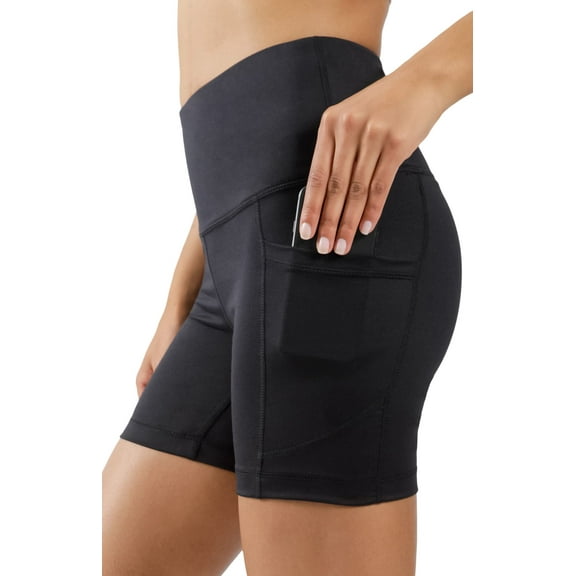 Velocity High Waist Workout Shorts with Pockets for Women - 5", 7", 9" - Black 5" - Medium