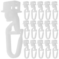 FELTECHELECTR 36Pcs White Plastic Roller Shower Curtain Hooks for Bathroom and Outdoor