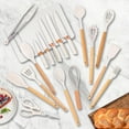 thumbnail image 2 of HEESEM 19pcs Silicone Kitchen Utensil Set, Heat-Resistant Non-Stick Easy Cooking Cleaning Home White, 2 of 9