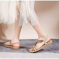 thumbnail image 6 of MLCDZ Sandals Women Flat Shoes: Dressy Summer Bohemian Flats Shoes for Women Sandals Comfortable Ankle Strap Outdoor Walking Silver 38, 6 of 9