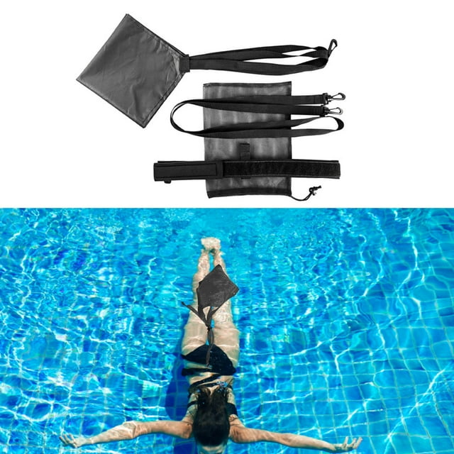 Parachute de Nage, Ceinture d'Entraînement à la Nage, Ceinture d'Entraînement de Force de Natation Ajustable, Ceinture de Résistance à la Natation pour Adultes et Enfants 20 cm