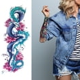 thumbnail image 2 of Temporary Tattoos Press on Sticker Fake Flower/Animal Men Womens R7Q2, 2 of 9