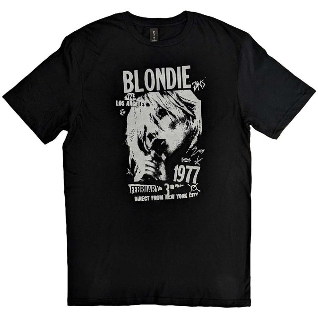 Blondie - Camiseta 1977 Vintage de Algodón para Adultos Unisex (Negro)