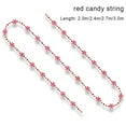 GOODLUCKY Christmas Candy Garland Peppermint Candy Bead Garland for