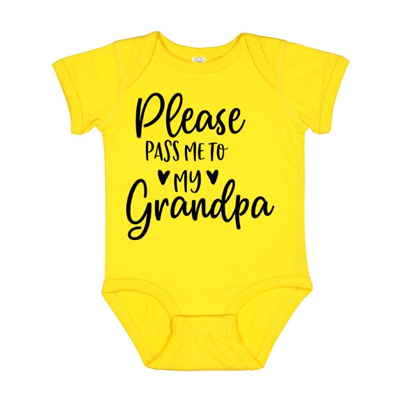Inktastic Please Pass Me to My Grandpa Boys or Girls Baby Bodysuit