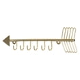 thumbnail image 3 of MyGift Arrow Design Wall Mounted Brass-Tone Metal 6 Hook Necklace Organizer Hanging Rack, 3 of 4