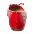 thumbnail image 3 of French Sole Cordelia Croc-Embossed Leather Flat, 11, Red, 3 of 5