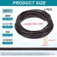 thumbnail image 2 of Uxcell Cable Cubierto de 25 pies 18/2, Cordón de lámpara SPT-1 de 300V, Cable electrónico flexible aislado y resistente al calor, Marrón, 2 of 7