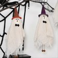 thumbnail image 4 of 1PCS Halloween Hanging Ghosts with Purple Witch Hat Decorations, 4 of 5