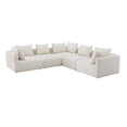 thumbnail image 3 of Hangover Cream Boucle 5-Piece Modular L-Sectional, 3 of 5