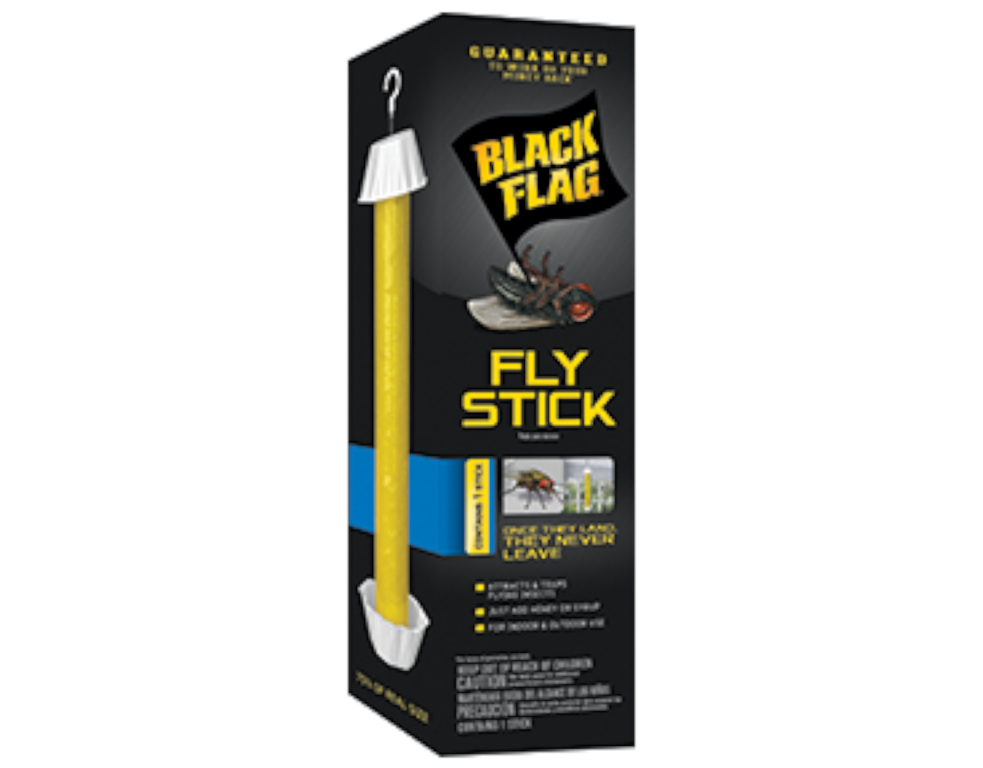 6 Pack - Black Flag Fly Stick Insect Trap 1 Stick Each