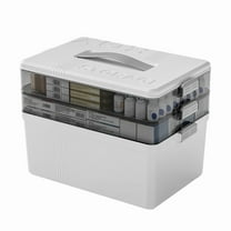 3-Layer Portable Medicine Organizer - First Aid Storage Box with Handle - Moisture-Resistant Cabinet for Home & Travel - Multipurpose Emergency Kit Container for Family Use