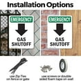 thumbnail image 3 of (2 Pack) Gas Shutoff [Down Arrow] With Symbol OSHA Emergency Sign 12 Inch X 18 Inch Indoor / Outdoor Rust-Free Aluminum Metal Signs for Workplace, Workshop, and Construction Site, Made in the USA, 3 of 8