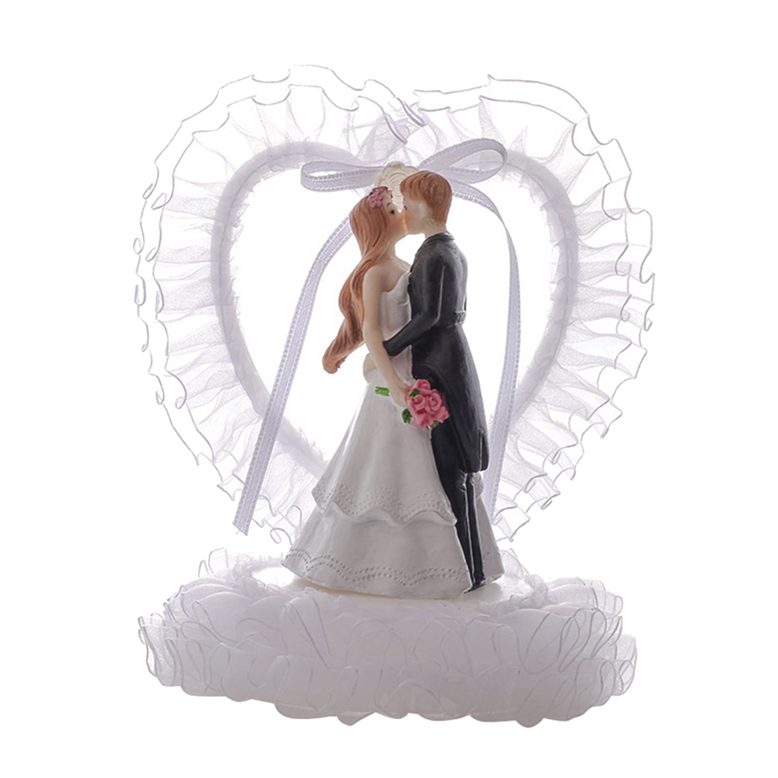 A Romantic Dip Dancing Couple Wedding Cake Topper CUSTOMIZATION & VEIL Available 