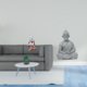thumbnail image 2 of Estatua de resina,Figura ornamental de resina con estatua de un pensador sentado,Estatua de mono,Estatua de Buda Mono para Interior y Exterior Budista,Figura en miniatura de alguien, 2 of 8