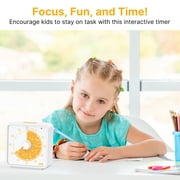 60-Minute Visual Countdown Timer for Kids: Classroom, Kitchen & Study Desk Time Management Tool with Orange Pattern