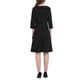 thumbnail image 3 of Vestido de mujer con cuello Peter Pan Hobemty, manga 3/4, corte A, elegante, para trabajar, talla 2XL, negro, 3 of 4