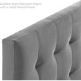 thumbnail image 6 of Lily Biscuit Tufted Full Performance Velvet Headboard, Gray, 6 of 7
