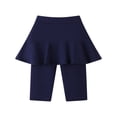 thumbnail image 3 of SILVERCELL Girls Knee-Length Leggings with Skirt Summer Stretchy Athletic Pants for Girl 3-11 Years, 3 of 11