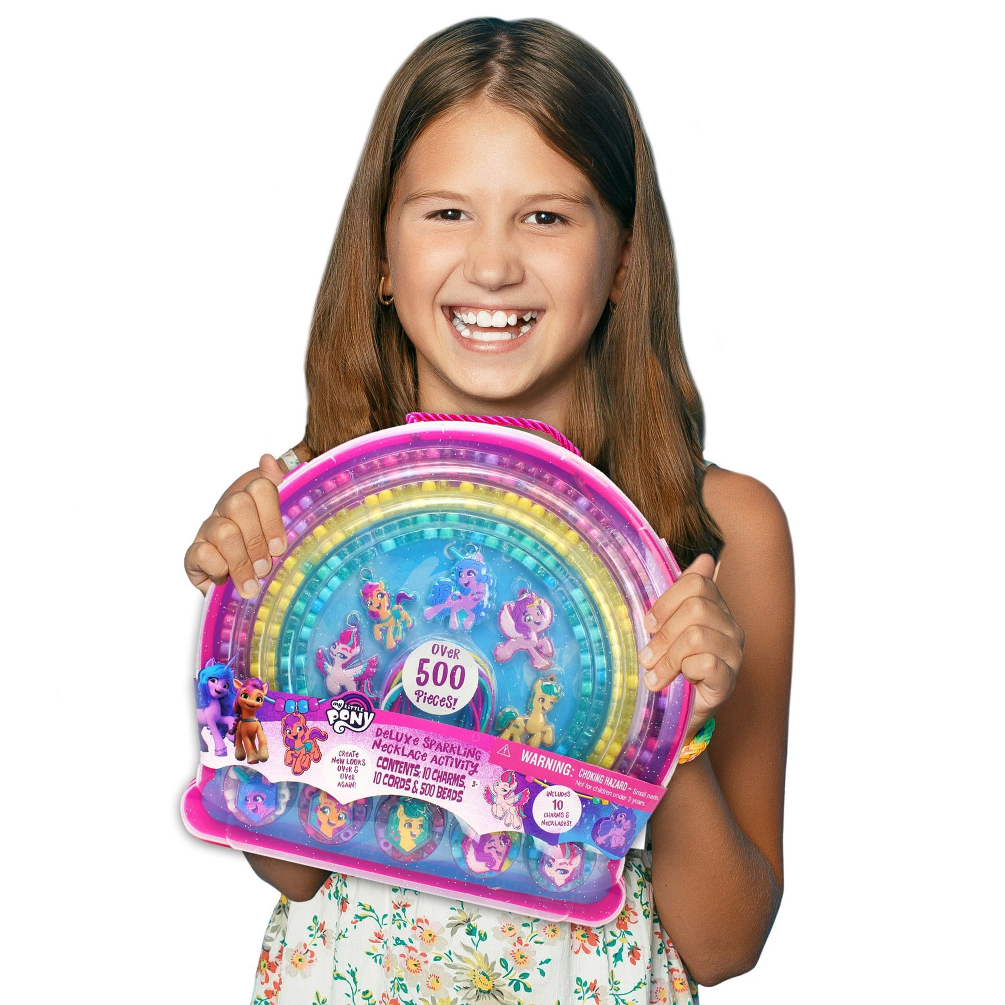 Deluxe Sparkling Necklace Activity Set: My Little Pony - Tara Toy, Create-Design-Wear 10 Charm Necklaces,  Ages 3+