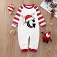 thumbnail image 2 of Siilsaa Christmas Family Matching Pajamas Christmas Pjs Holiday Nightwear Sleepwear Sets Long Sleeve Pjs White,6-12 Months, 2 of 4