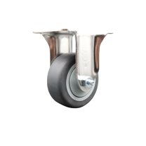 3 Inch 316SS Thermoplastic Rubber Wheel Rigid Top Plate Caster Service Caster