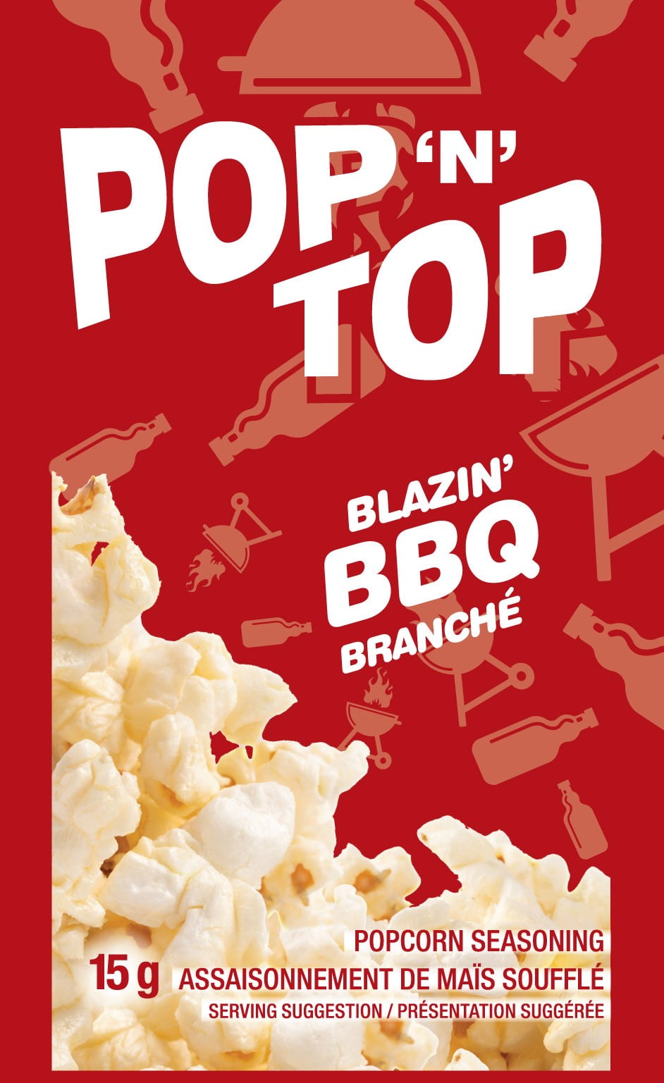 Pop 'N' Top Blazin' BBQ 15g, PNT Blazin' BBQ