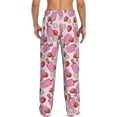 thumbnail image 3 of Uemuo Strawberry Popsicle Pattern Men's Wide Leg Palazzo Lounge Pants with Pockets Light Weight Loose Comfy Casual Pajama Pants-XX-Large, 3 of 9