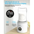 thumbnail image 5 of Bottle Warmer, Portable Bottle Warmer for Travel with 4 Adapters, LED Real-time Display & Rechargeable & Precise Temperature Control Travel Bottle Warmer for All Bottles Breastmilk & Formula, 5 of 8
