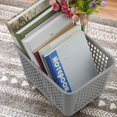 thumbnail image 3 of nsay White and Grey Higher Plastic Storage Baskets, 6 Packs, 3 of 6