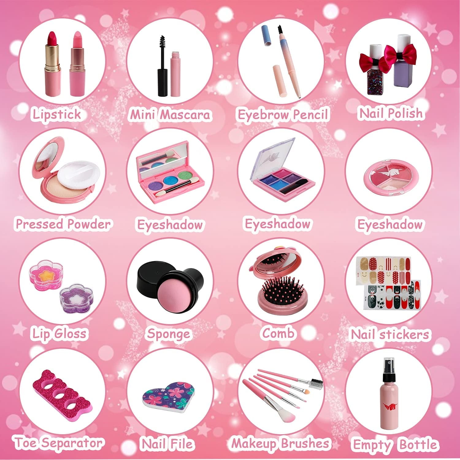 Kit de maquillaje para niños para niñas, juguete de maquillaje - Main Image