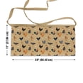 thumbnail image 3 of WIRESTER Unisex Fashionable 3-pocket Half Waist Apron Chef Catering Cooking Baking Kitchen Adjustable 2 Long Strings - Barnyard Chicken Roosters, 3 of 6