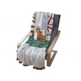 thumbnail image 4 of Ahoy Its a Boy Soft Flannel Fleece Throw Blanket, Sail Boat on Sea Waves Lighthouse and Compass Anchor Celebration, Cozy Plush for Indoor and Outdoor Use, 50" x 70", Teal Brown Red, by Ambesonne, 4 of 6