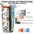 thumbnail image 7 of 20 Oz Chihuahua and Footprints Coffee Tumbler Double Wall Insulated Stainless Steel Water Bottle | Metal Reusable Thermoses Flask with Cup Cap | Leak & Sweat Proof with Anti-Dust Lid, 7 of 7